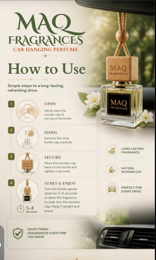 How to Use MAQ Fragrances Car Hanging Perfume